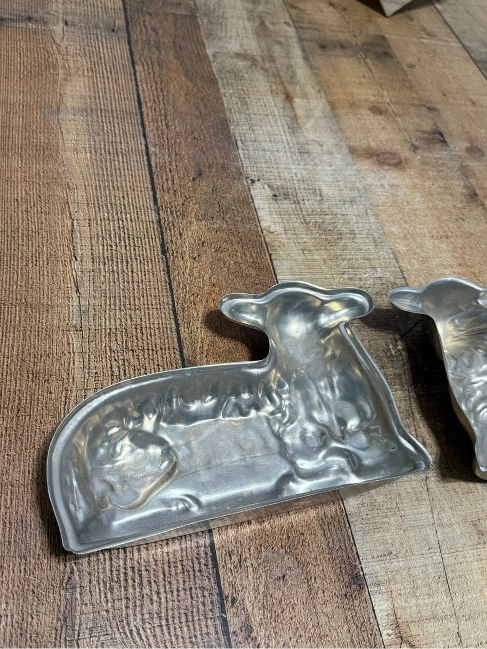 Vintage Aluminum Lamb Sheep Cake Pan Gelatin Mold Easter Spring Pre owned condit